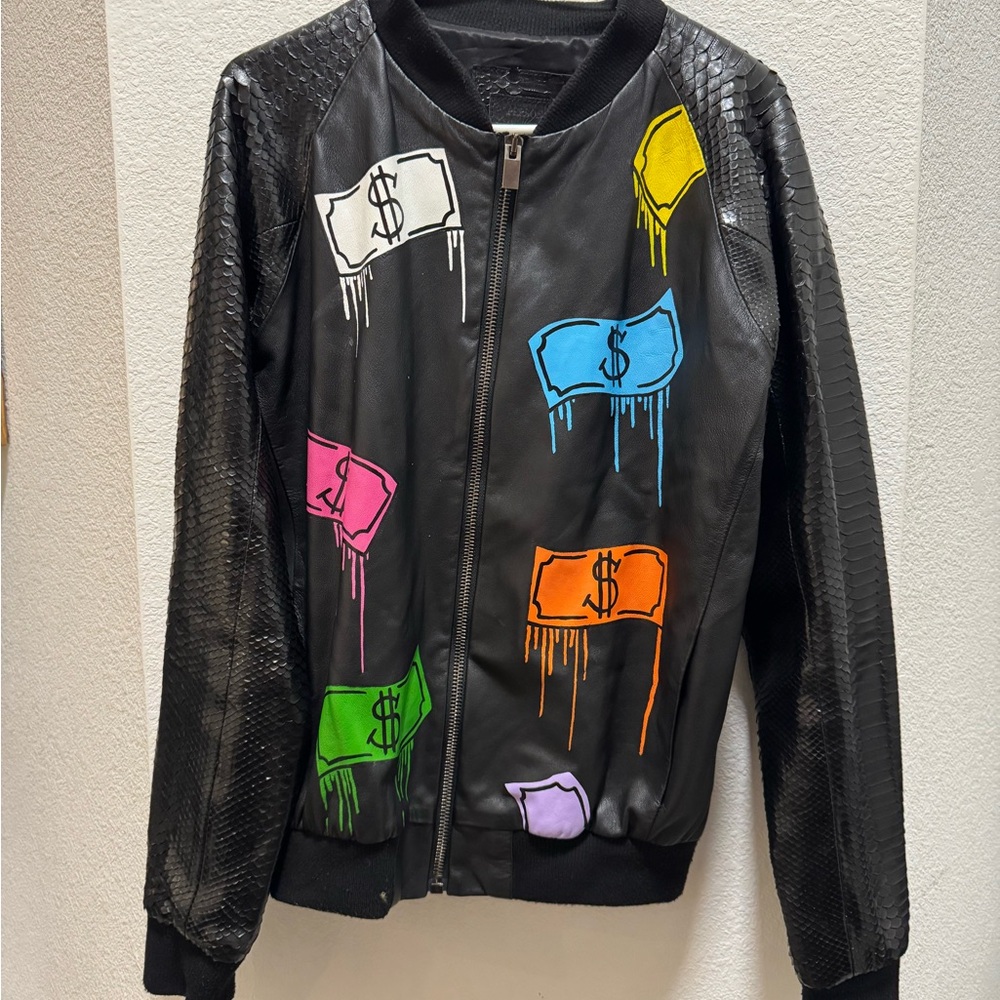 Custom Python bomber jacket